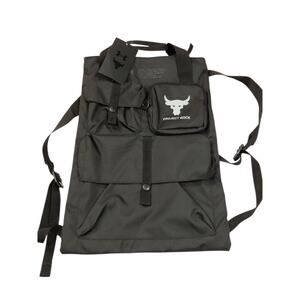 Under Armour x Project Rock Gym Sack Backpack Bag Black/Mod Grey 1381925 001 New